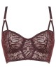 bralette à armatures bordeaux, Nuits de velours, Prelude lingerie, devant