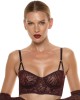 bralette à armatures bordeaux, Nuits de velours, Prelude lingerie, zoom de face