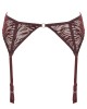porte-jarretelles bordeaux, collection Nuits de velours, Prelude lingerie, devant