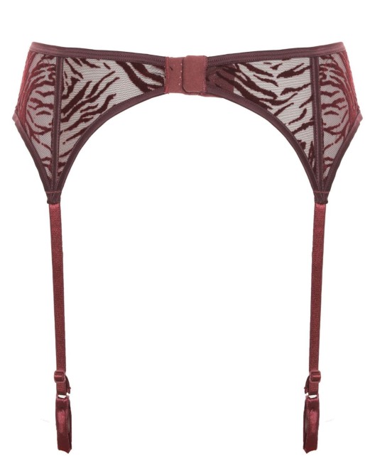 porte-jarretelles bordeaux, collection Nuits de velours, Prelude lingerie, derrière