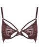 soutien-gorge à armatures bordeaux, collection Nuits de velours, Prelude lingerie, devant