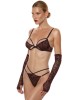 soutien-gorge à armatures bordeaux, collection Nuits de velours, Prelude lingerie, mannequin vue de face