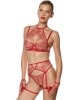 string, collection rouge interdit, Prelude Lingerie, ensemble vue de face