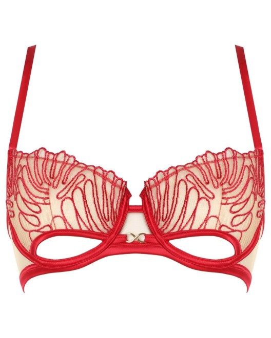 soutien-gorge corbeille, collection Rouge Interdit, Prelude Lingerie, devant