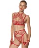 soutien-gorge corbeille, collection Rouge Interdit, Prelude Lingerie, porté avec l'ensemble, vue de face