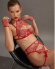 soutien-gorge corbeille, collection Rouge Interdit, Prelude Lingerie, mannequin femme, pose assise