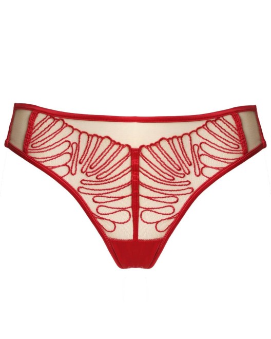 string brésilien, collection Rouge interdit, Prelude Lingerie, devant