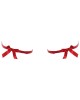 jarretières en satin, Rouge Interdit, Prelude Lingerie, devant