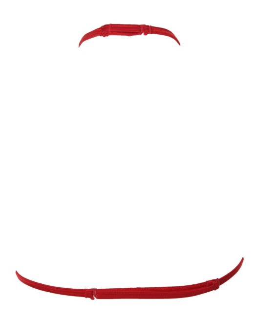 harnais choker Rouge Interdit, Prelude lingerie, derrière