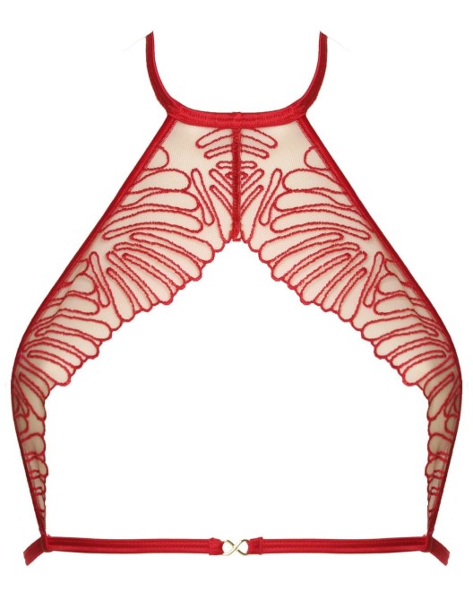 harnais choker Rouge Interdit, Prelude lingerie, devant