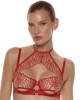 harnais choker Rouge Interdit, Prelude lingerie, zoom de face