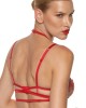 harnais choker Rouge Interdit, Prelude lingerie, mannequin femme, vue de dos
