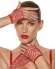 mitaines en dentelle Rouge Interdit, Prelude Lingerie, zoom de face