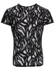 t-shirt homme flocké transparent, noir, Svenjoyment, devant