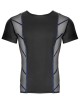 t-shirt homme en wetlook et résille liserée, Nek, devant