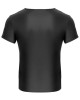 t-shirt homme en wetlook et résille liserée, Nek, derrière
