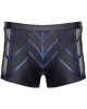 boxer homme wetlook et résille liseré, noir, Nek, devant