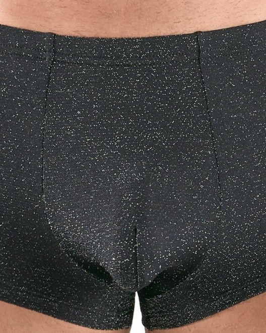 boxer homme en lurex, noir, Svenjoyment, zoom poche frontale