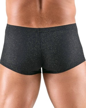 boxer homme en lurex, noir, Svenjoyment, zoom de dos