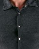 chemise homme en lurex, noir, Svenjoyment, zoom boutons