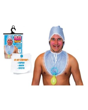 Ensemble_Bébé_Boy_Chapeau_Bavoir_et_Sucette